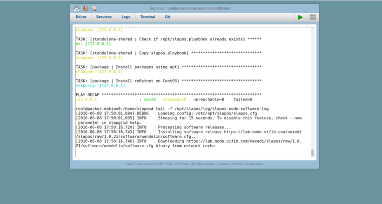 Wendelin-ERP5 Monitor SlapOS Software Log